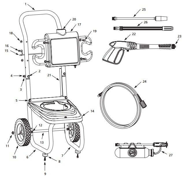 PW2055V1CA & PW2055V1LE REPLACEMENT PARTS